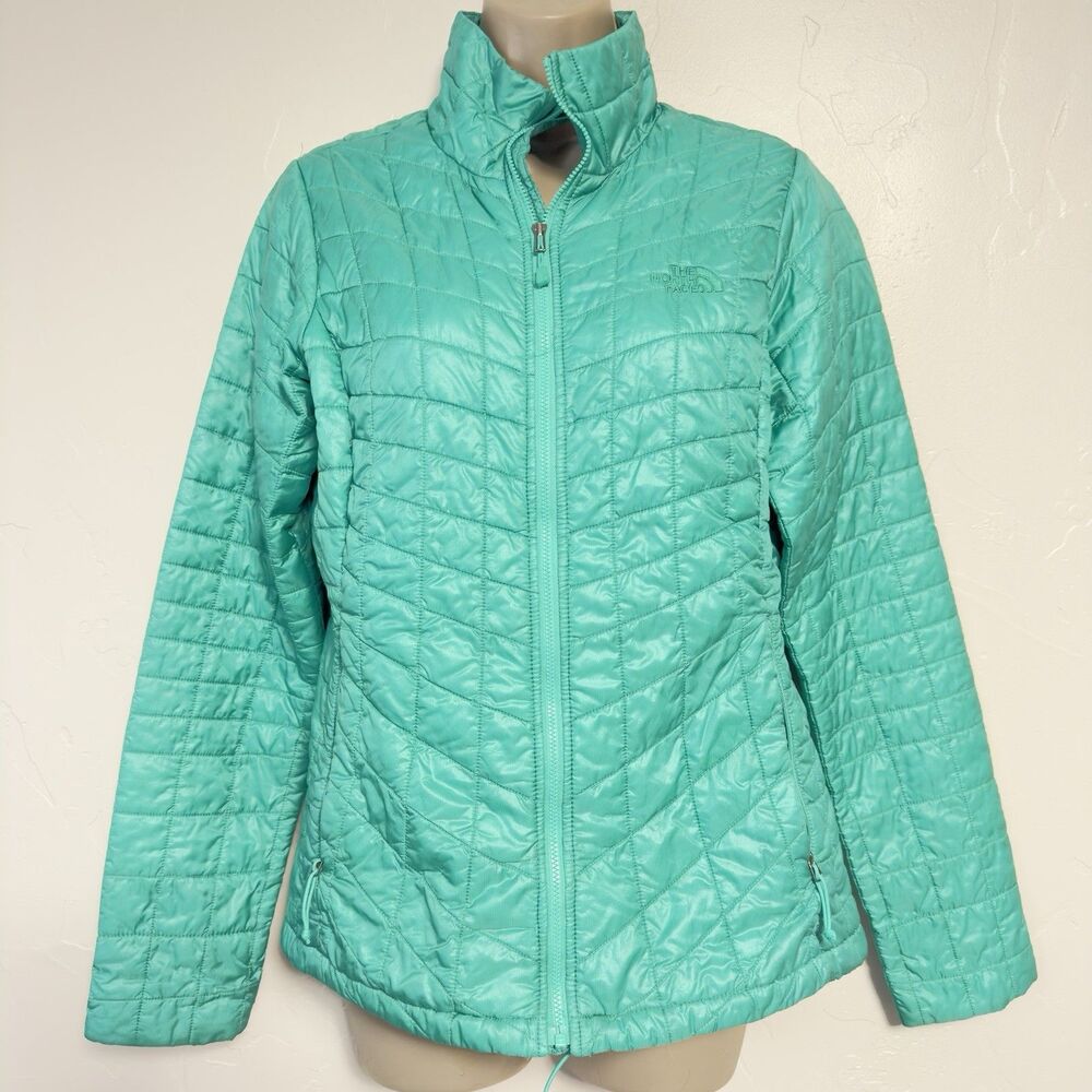 The North Face Green Thermoball Puffer Jacket Coat Women's size Sm Packable